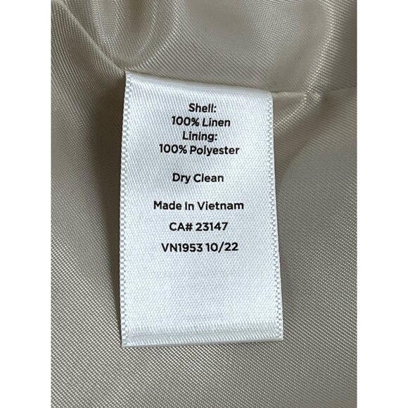 Talbots Womens Beige Linen Blend Blazer Jacket Size 8 Single Button Size 8 - New - Picture 7 of 8